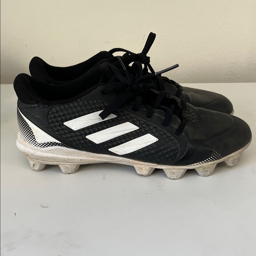 Adidas Kids Black and White Pure Hustle Soccer Cleats